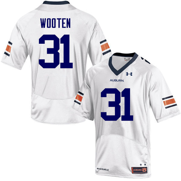 Men Auburn Tigers #17 Chandler Wooten College Football Jerseys Sale-White
